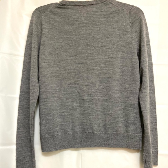 Brooks Bros. Gray Fleece grandma core extra fine merino wool sweater  SZ  S - Picture 4 of 8